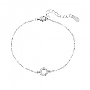 Sterling silver 925°  cz circle bracelet