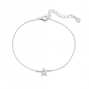 Sterling silver 925°  cz star bracelet