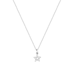 Sterling silver 925° cz star pendant on a 40cm  chain