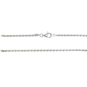 Sterling Silver 925°.Rope chain 80cm, 050 gauge.