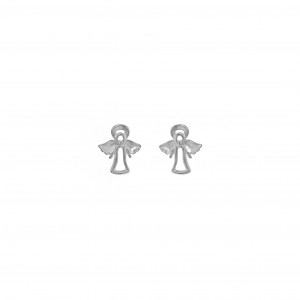 Sterling silver 925°. Cz angel earring