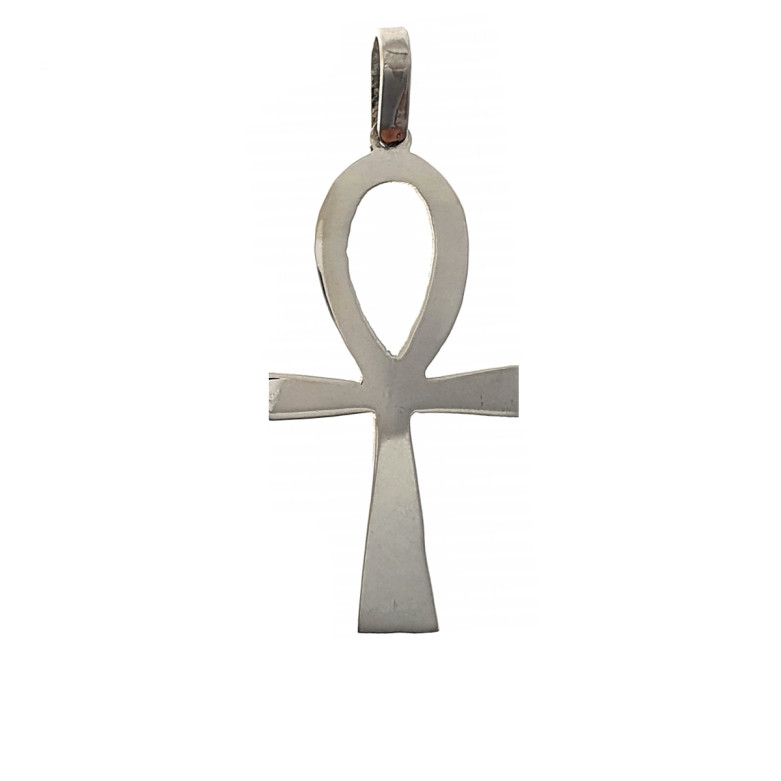 Sterling silver 925° 32x18mm ankh, hand cut pendant