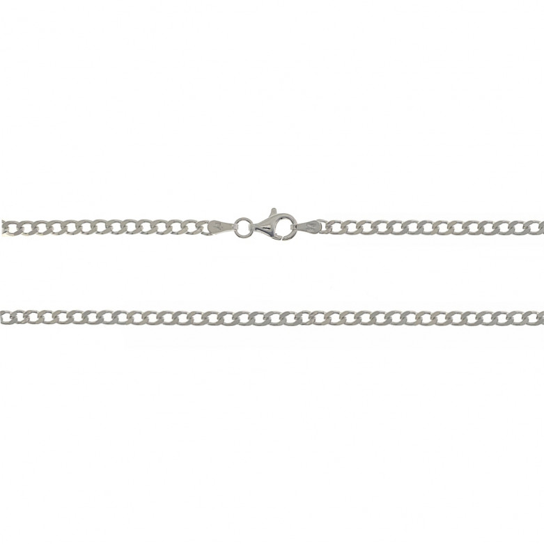 Sterling Silver 925°.Curb chain 65cm, 080 gauge.