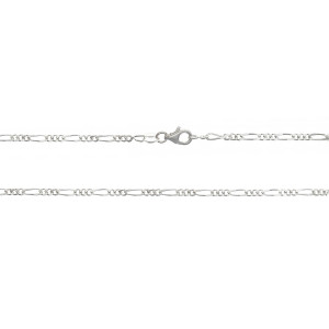 Sterling Silver 925°.Figaro chain 45cm, 060 gauge.