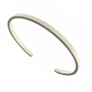 Sterling Silver 4mm C bangle Solid hand made.
