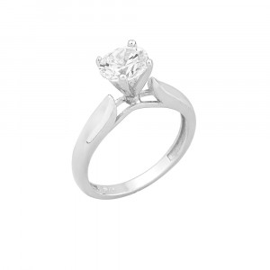 Sterling silver 925° cz solitair ring 