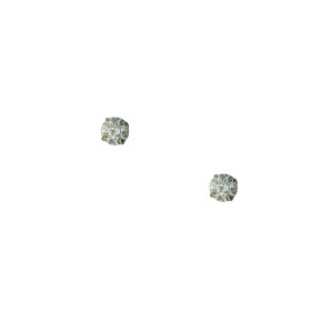 9ct yellow gold 4mm cz stud earrings.