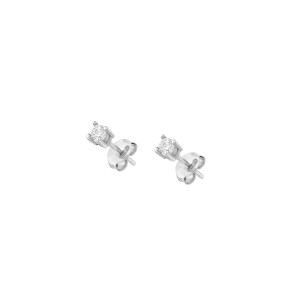 Sterling silver 925° 3mm clear round cz studs.