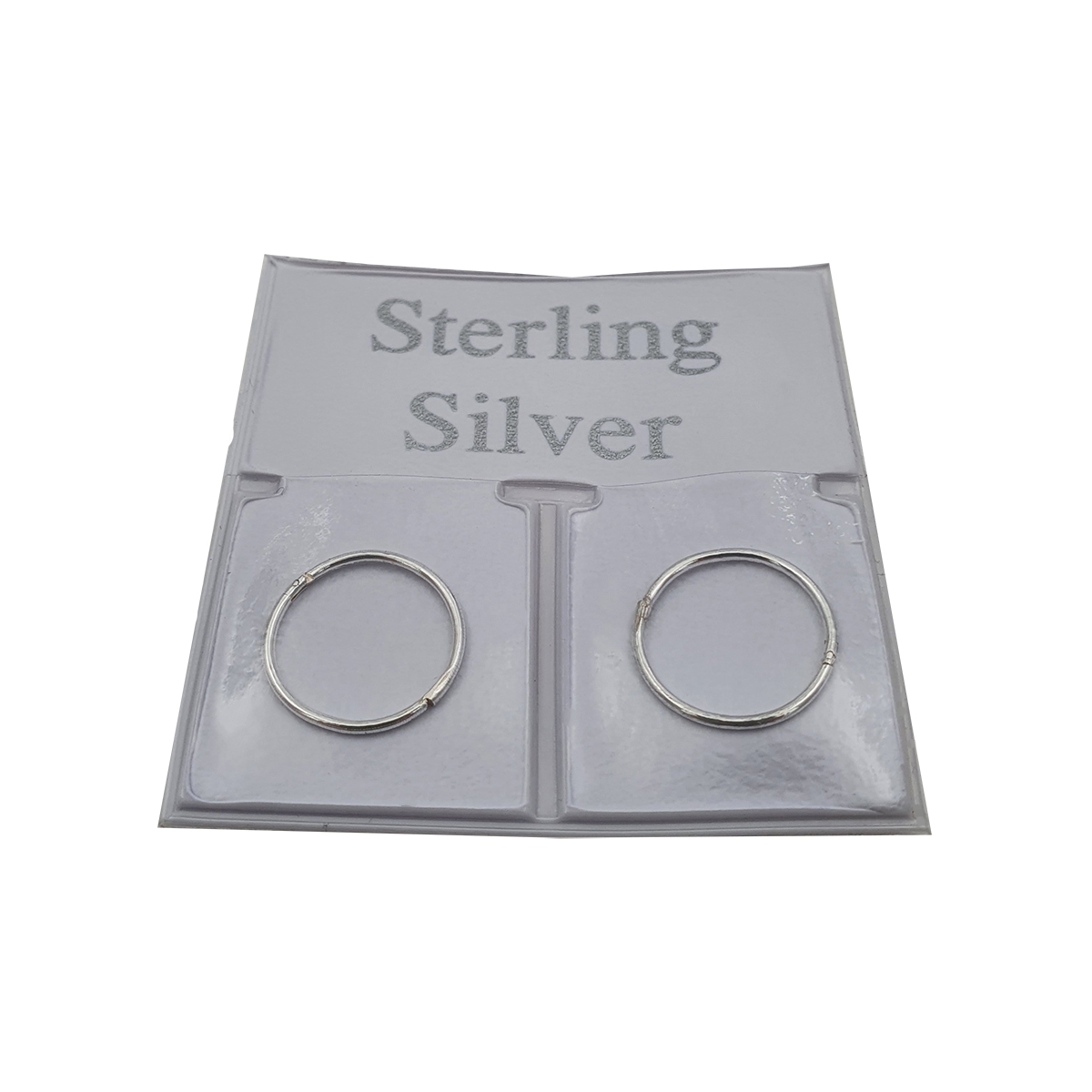 Sterling silver 925° plain hinged sleepers ,solid. School sleeper