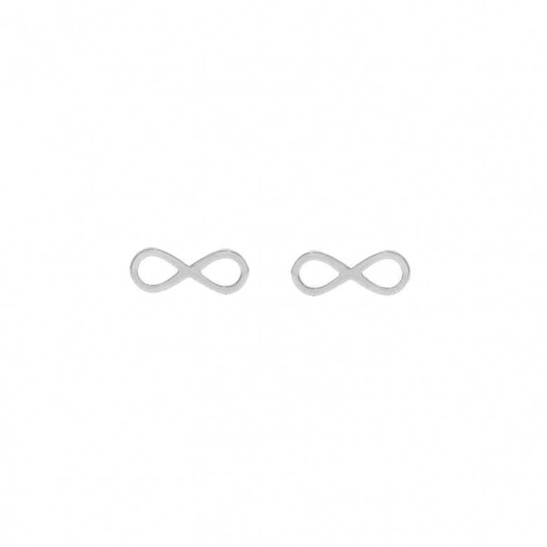 Sterling silver 925° rhd plain infinity earring