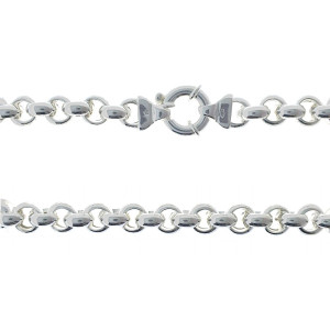 Sterling silver 925° belcher necklace 150 50cm signoretti clasp 