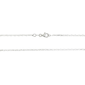 Silver figaro chain 45cm