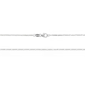 Sterling Silver 925°.Figaro chain 55cm, 040 gauge.