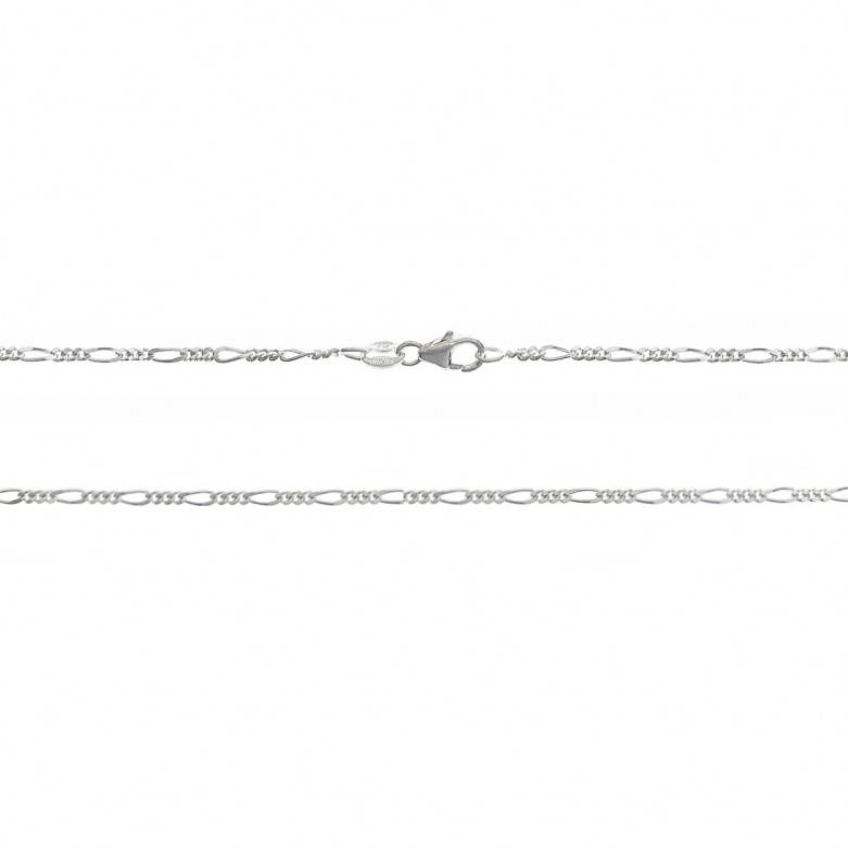 Sterling Silver 925°.Figaro chain 50cm, 050 gauge.