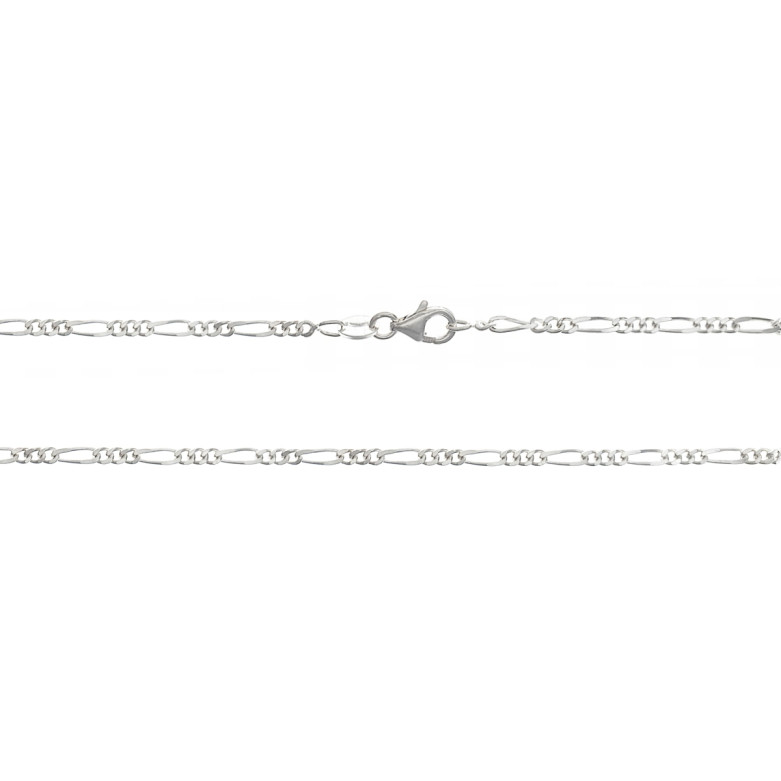 Sterling Silver 925°.Figaro chain 60cm, 060 gauge.