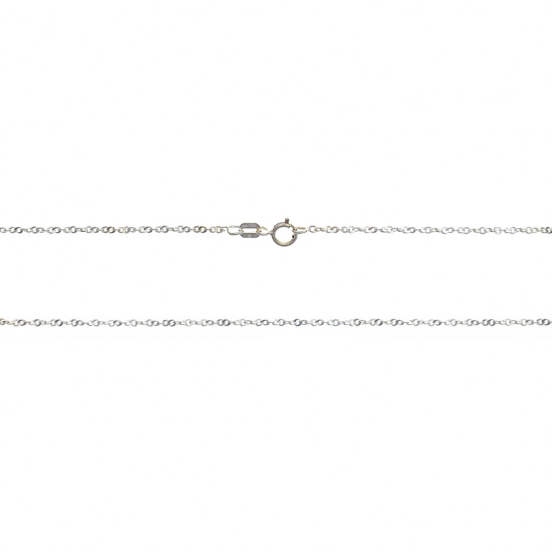 Sterling Silver 925°.Curb twist chain 40cm, 030 gauge.