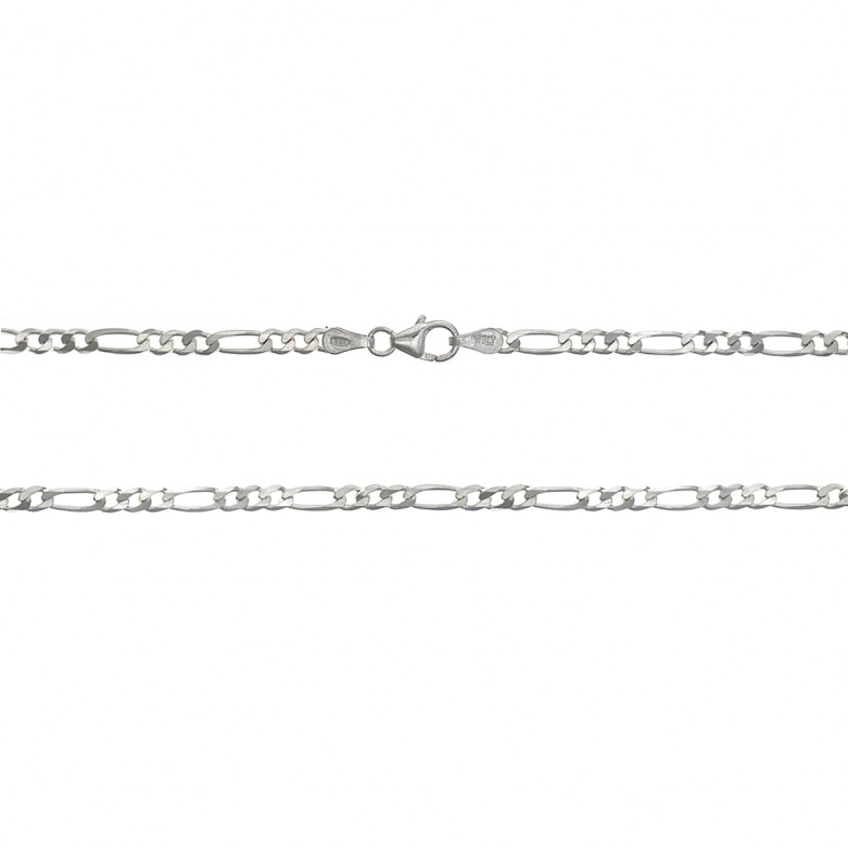 Sterling Silver 925°. Figaro chain 60cm, 080 guage.