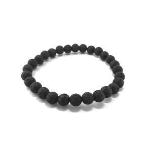 8mm Volcanic lava bead stretch bracelet. 