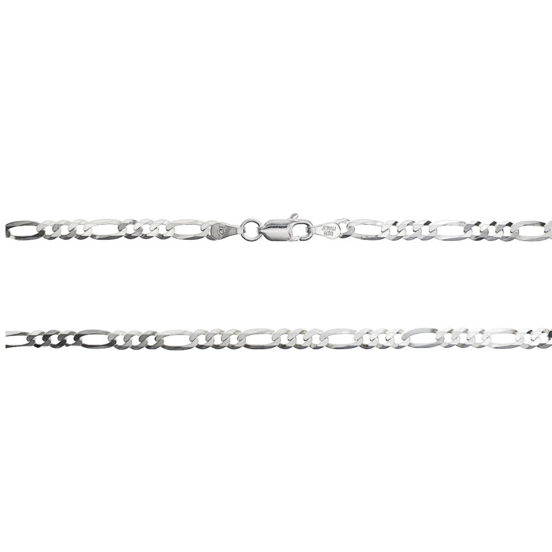 Sterling Silver 925°.Figaro bracelet 19cm, 080 gauge.