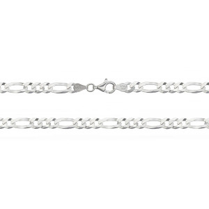 Sterling Silver 925°. Figaro bracelet 21cm, 120 gauge.