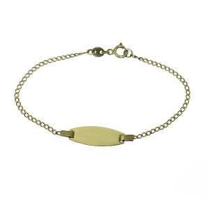 9ct gold kiddies/baby ID bracelet.