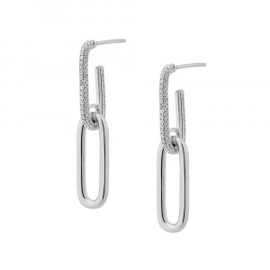 Sterling silver 925° c.z. drop earring.