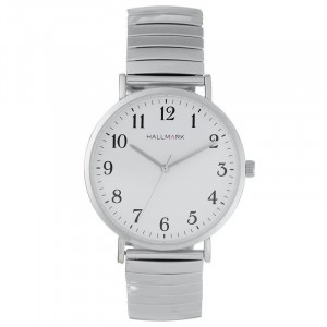 Hallmark gents silver flexi band full figure dial
