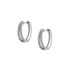Sterling silver 925 c.z. huggie earrings.