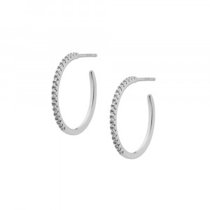 Sterling silver 925 c.z. hoop earrings