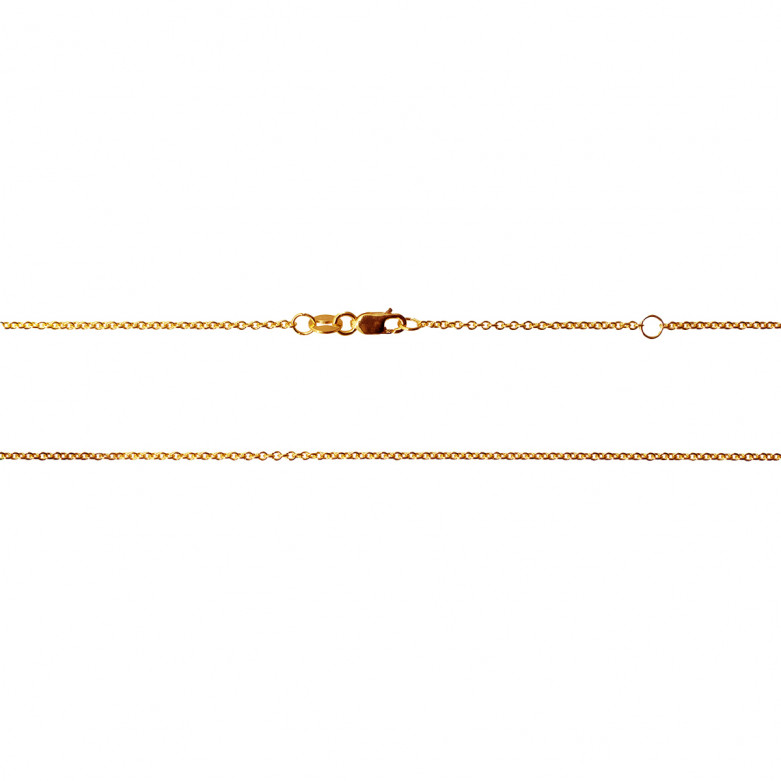 9ct rose gold 30 guage open anchor 45cm chain.