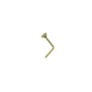9ct gold L shaped nose pin with cz claw setting