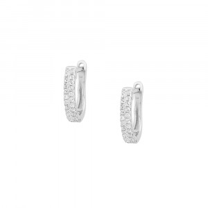 Sterling silver 925°. huggies with double row cz