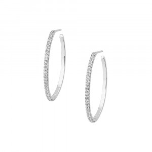 Sterling silver 925 hoop earring with c.z. stones.