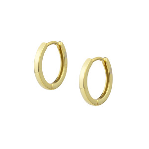 Sterling silver 925°. Small gold plated huggie earrngs