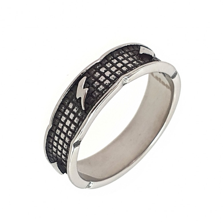 Stainless steel Ring Thunder design J4