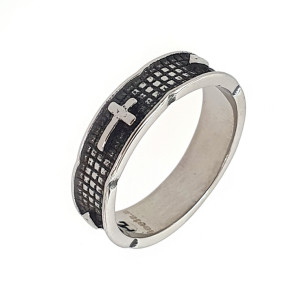 Stainless steel Ring Cross design J4