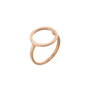 Sterling silver 925° 15mm circle design with rose gold 