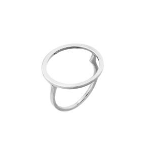 Sterling silver 925° 20mm circle design with rhodium.