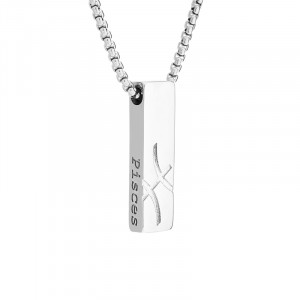 J4 Zodiac pendant, solid polished stainless steel.