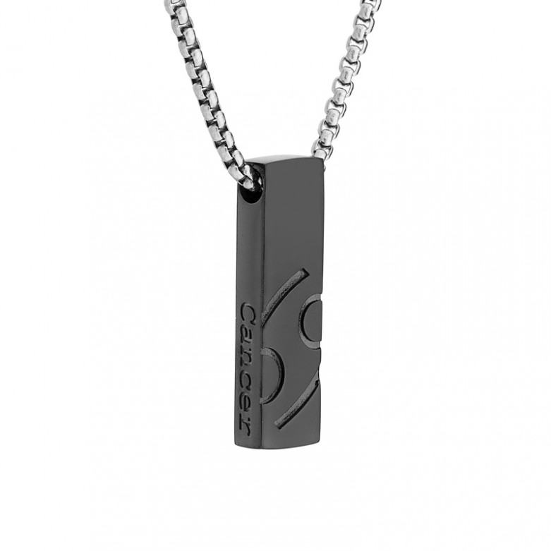 J4 Zodiac pendant ,solid stainless steel in IP black. 