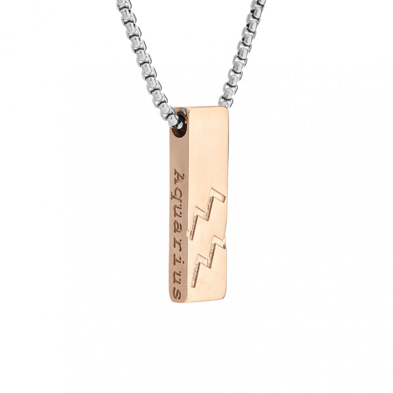 J4 Zodiac pendant ,solid stainless steel in IP rose. 