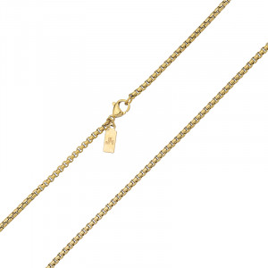 Stainless Steel IP gold box chain. 65cm  ,2.5mm wide. J4
