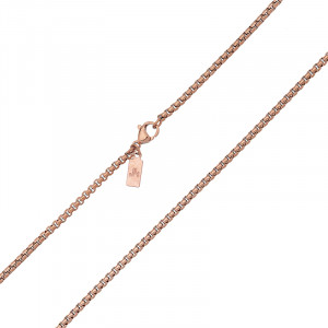 Stainless Steel IP rose gold box chain. 65cm  ,2.5mm wide. J4