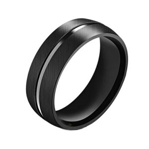 J4 Stainless Steel black band,matt with a black recessed stripe.