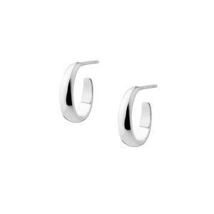 Sterling silver 925° ,15mm tapered hoop earring.