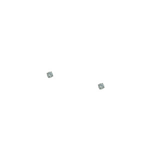 Sterling silver 925° 2mm clear round cz studs.