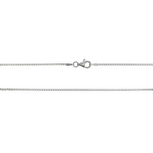 Sterling Silver 925°.Curb chain 40cm with rhodium, 040 gauge.
