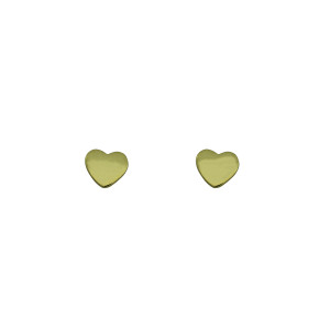9ct yellow gold heart stud earring