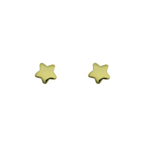 9ct yellow gold star stud earring