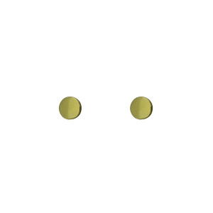 9ct yellow gold round disc stud earrings